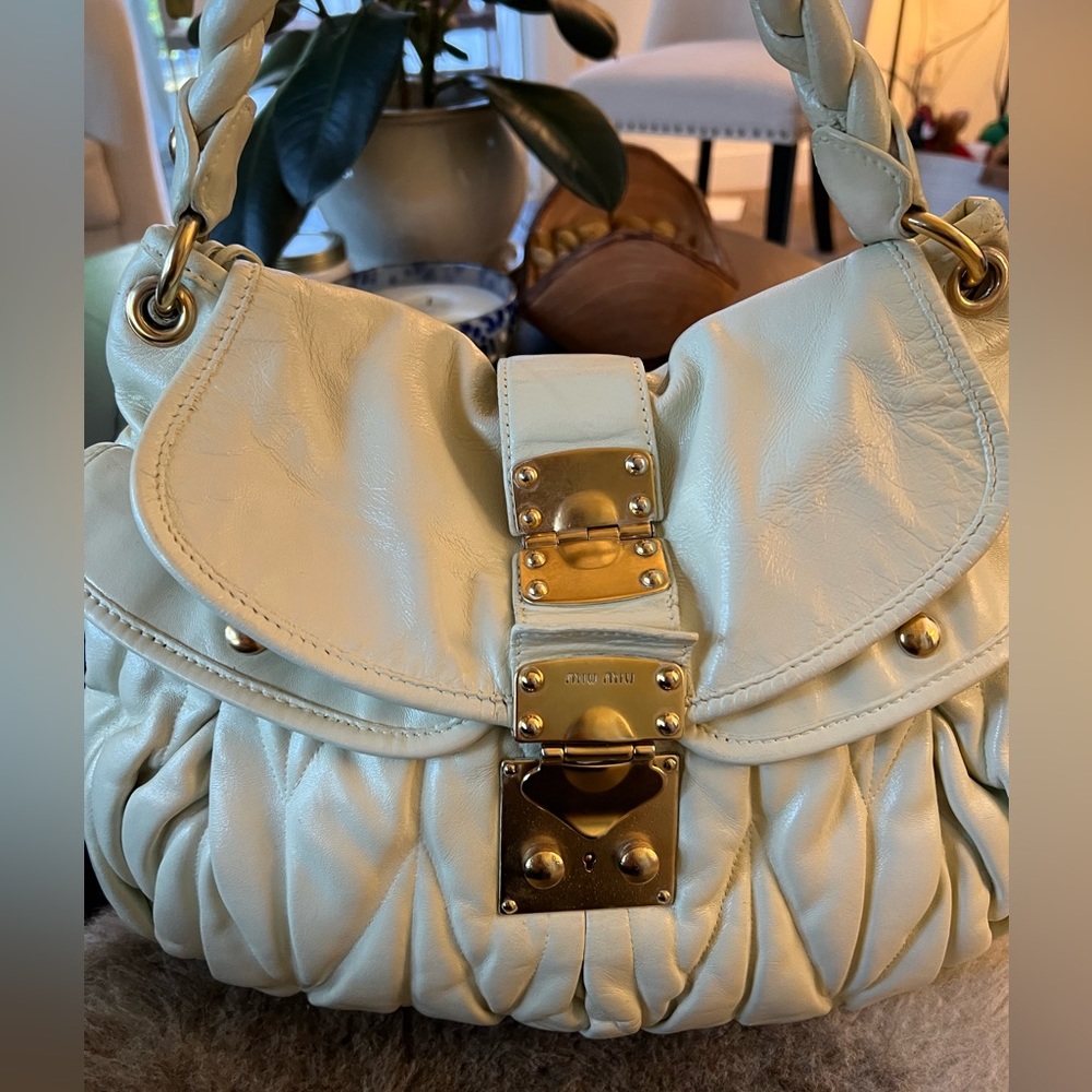 Vintage Miu Miu Leather Matelasse Coffer Bag 🌟🌟🌟 Gorgeous!!! 🔥🔥🔥